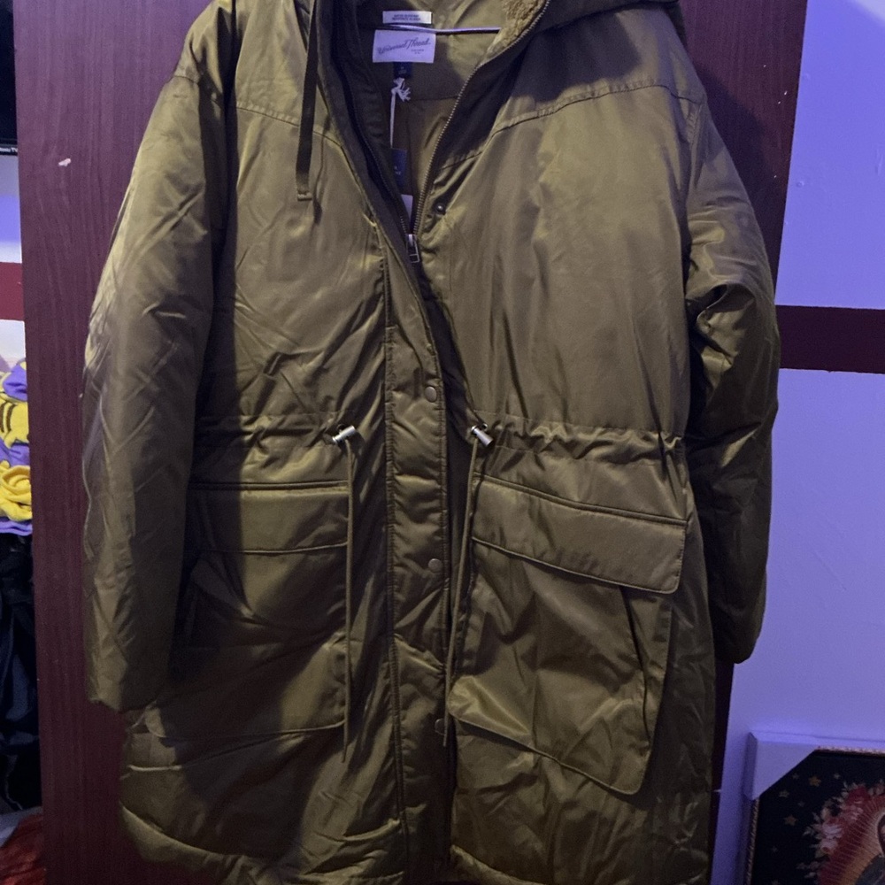 Universal Thread Olive Puffer Jacket - Picture 2 of 4